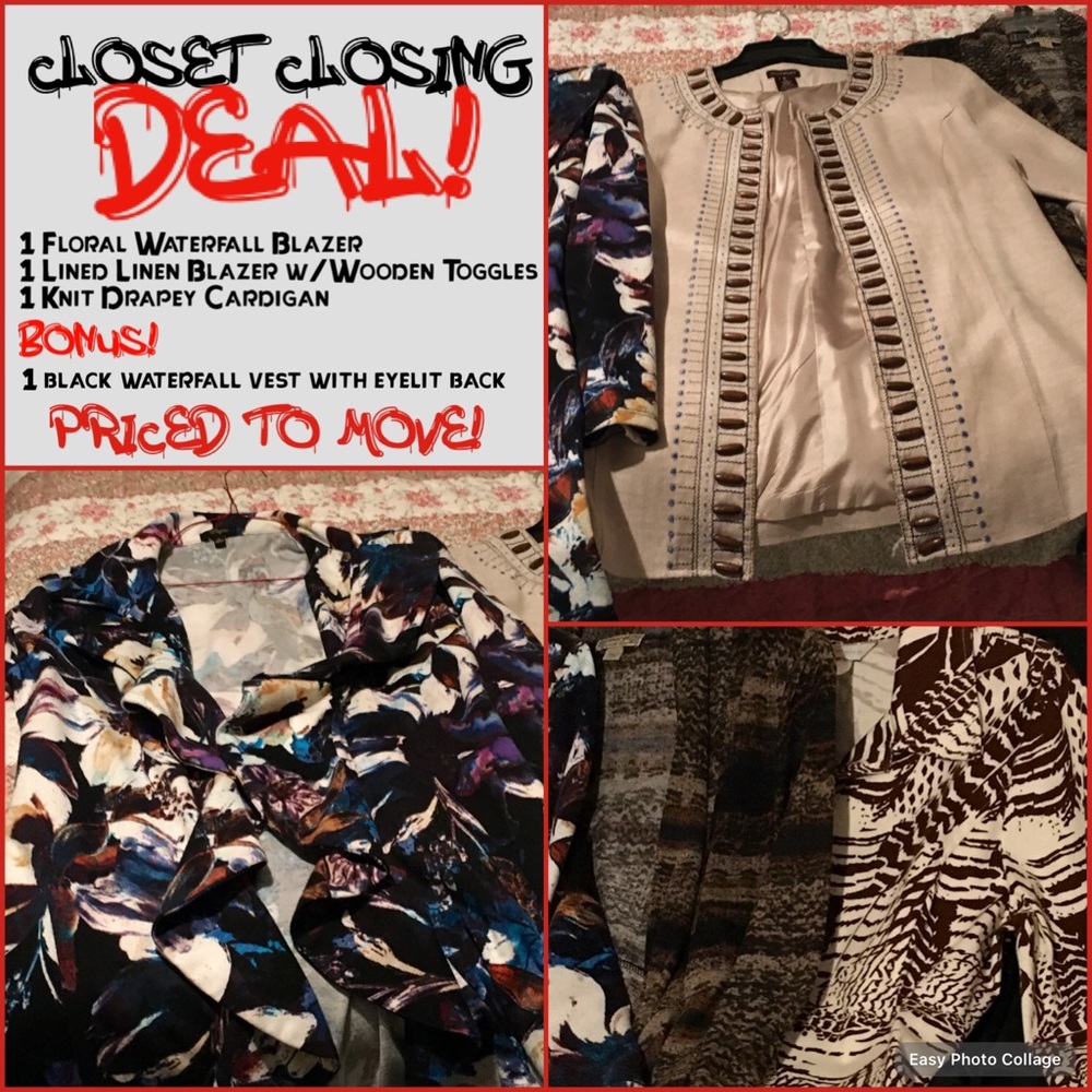 CLOSET CLOSING DEAL‼️3 JACKETS/1 CARDIGAN + BONUS❗️